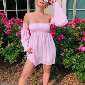 Pink baby doll dress